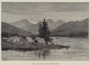 Campamento en el río Skeena, Columbia Británica de Charles Auguste Loye
